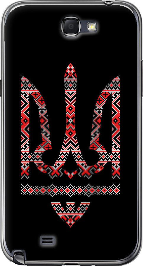 Герб - вишиванка на чорному фоні