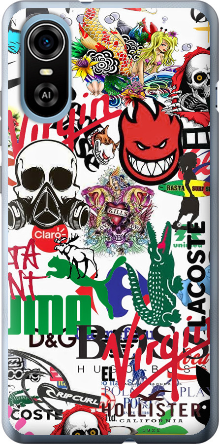 Many different logos