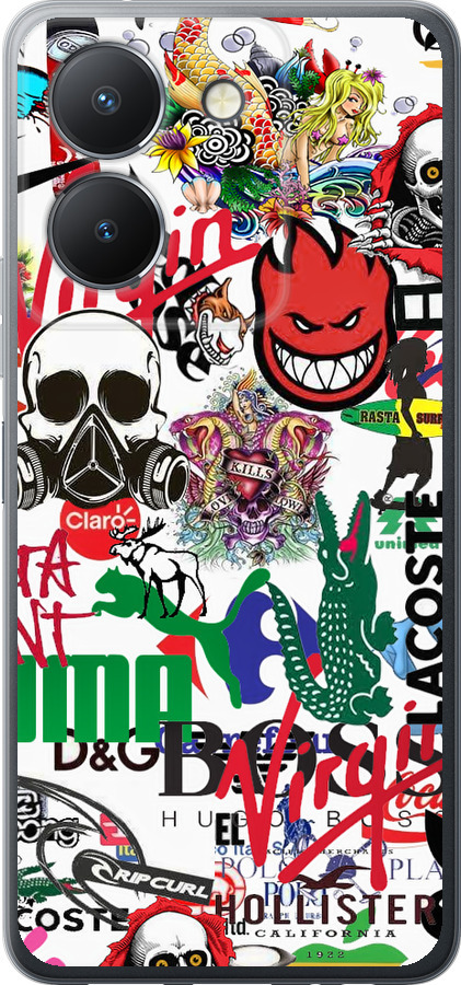 Many different logos