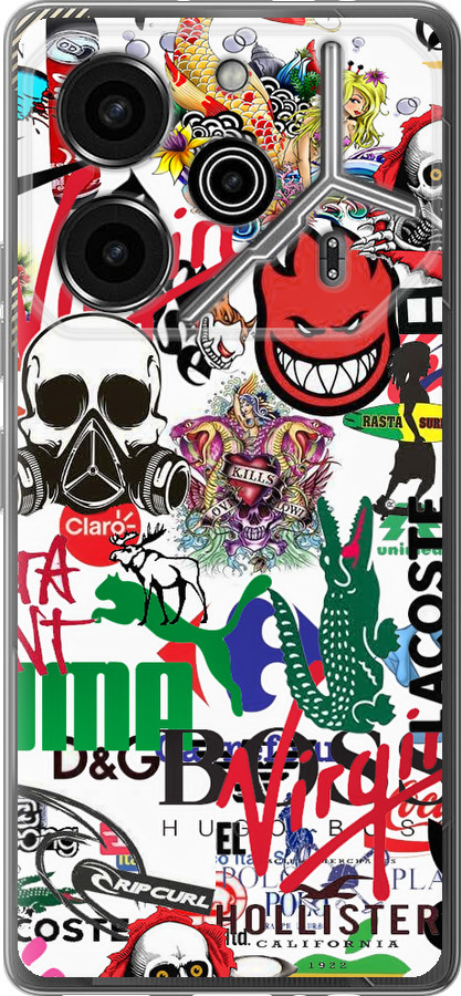 Many different logos