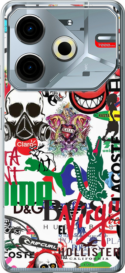 Many different logos