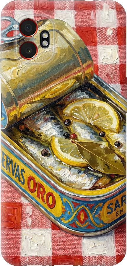 Vintage Sardine Tin Phone