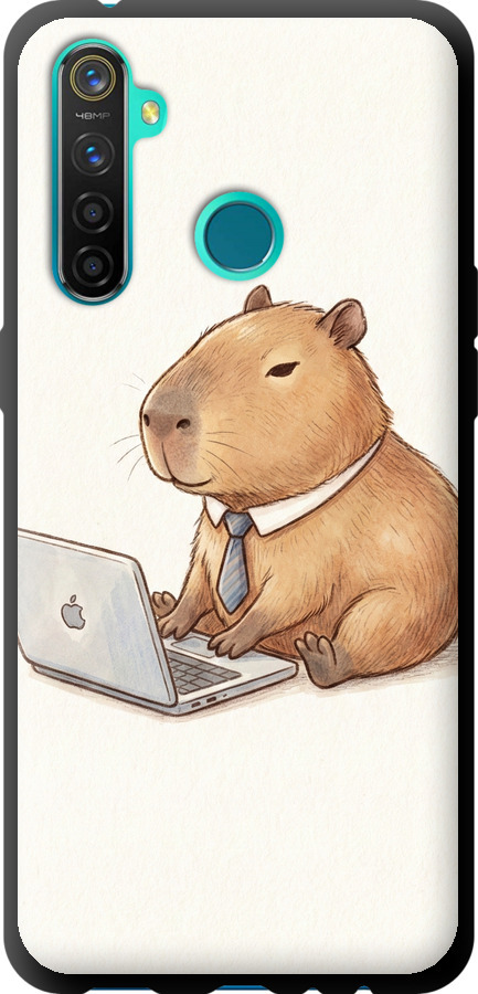 Funny Capybara CEO Working