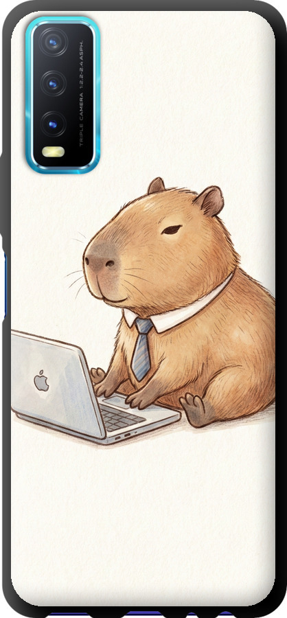 Funny Capybara CEO Working