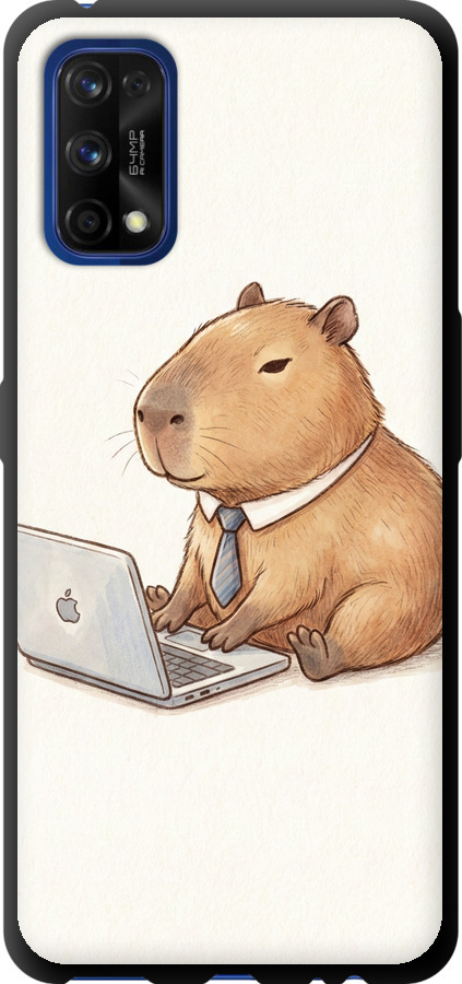 Funny Capybara CEO Working