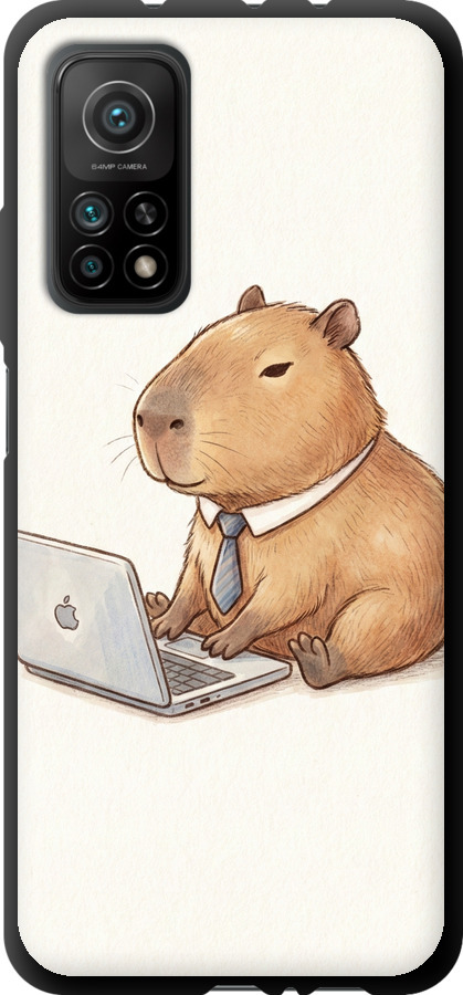 Funny Capybara CEO Working