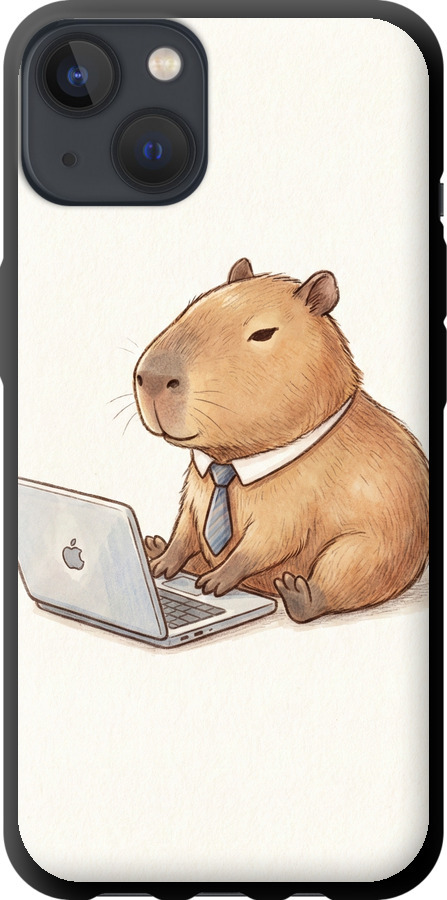 Funny Capybara CEO Working