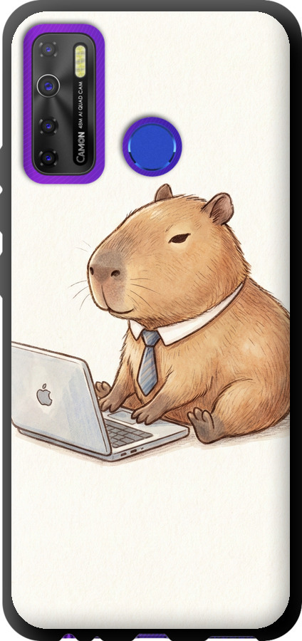 Funny Capybara CEO Working