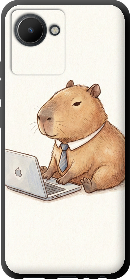 Funny Capybara CEO Working