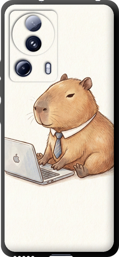 Funny Capybara CEO Working