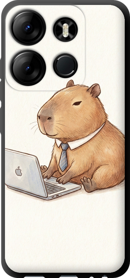 Funny Capybara CEO Working