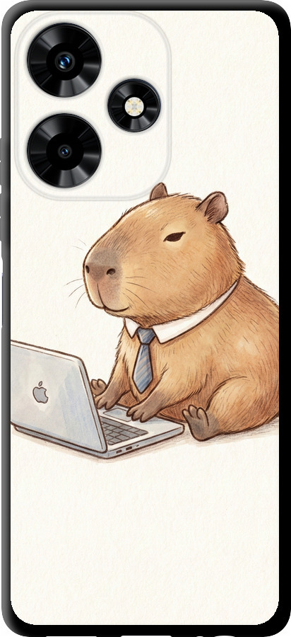 Funny Capybara CEO Working
