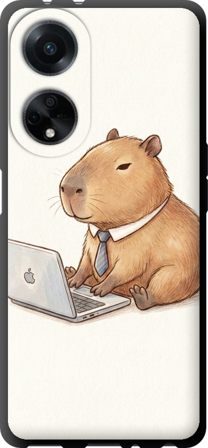 Funny Capybara CEO Working