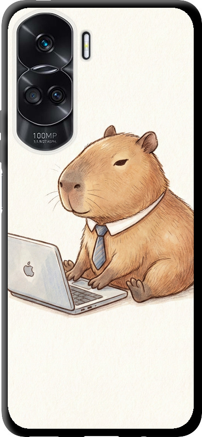 Funny Capybara CEO Working
