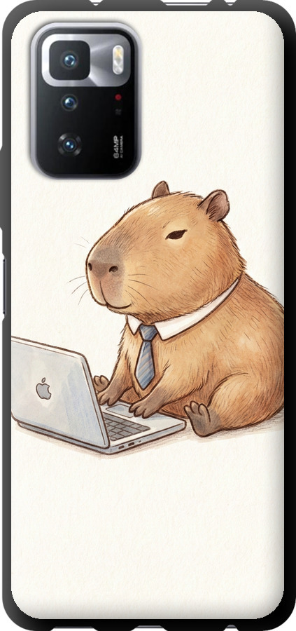 Funny Capybara CEO Working