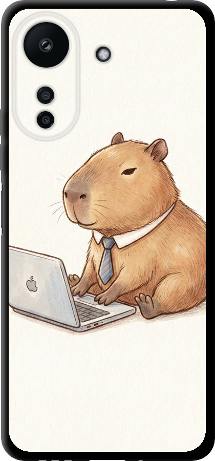Funny Capybara CEO Working