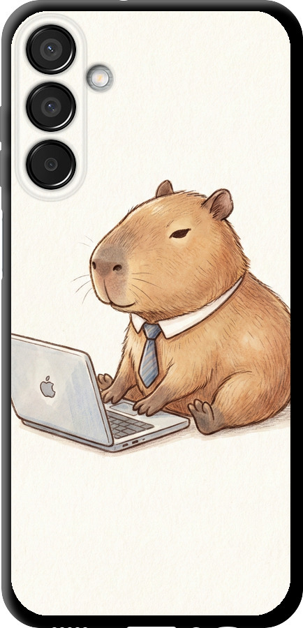 Funny Capybara CEO Working