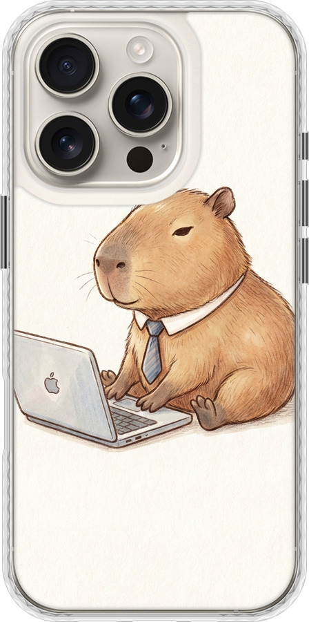 Funny Capybara CEO Working