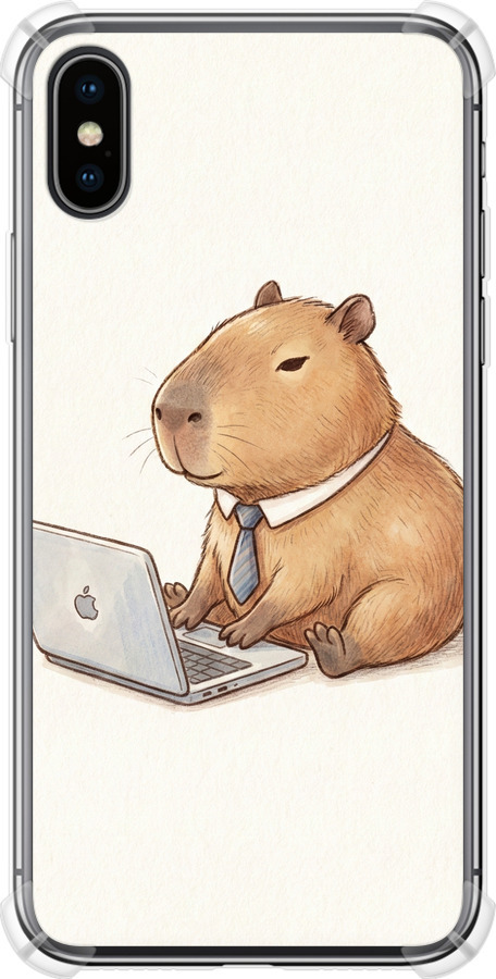 Funny Capybara CEO Working