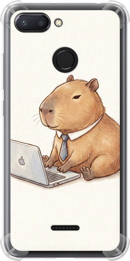 Funny Capybara CEO Working