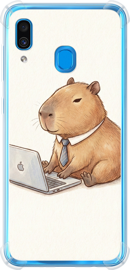 Funny Capybara CEO Working