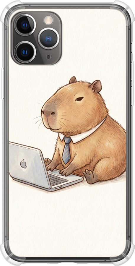 Funny Capybara CEO Working