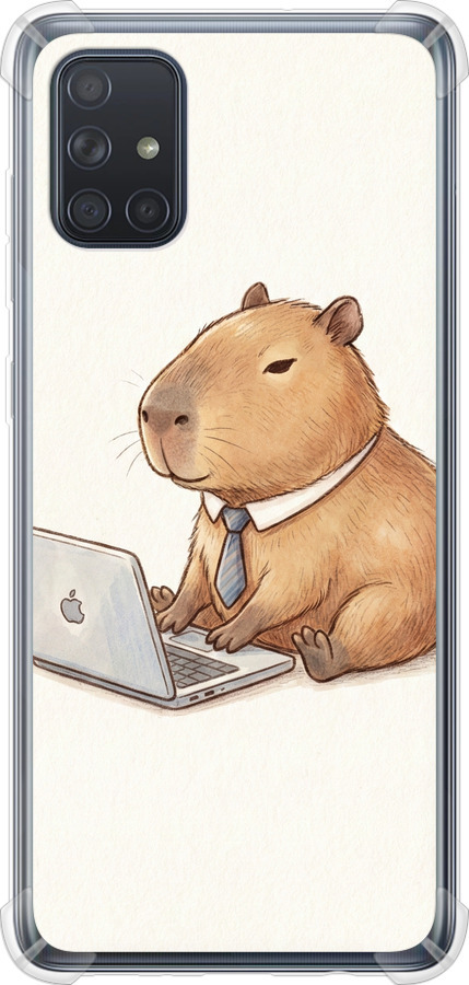 Funny Capybara CEO Working