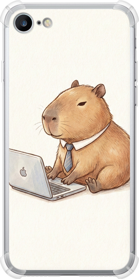Funny Capybara CEO Working