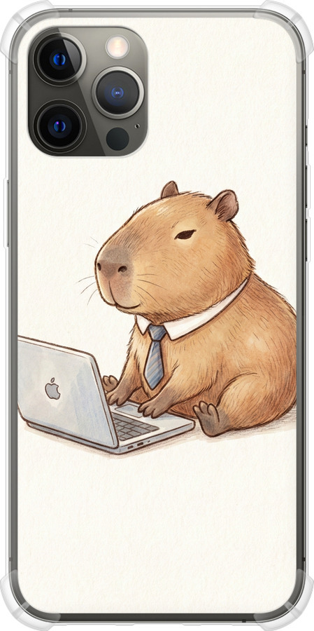 Funny Capybara CEO Working
