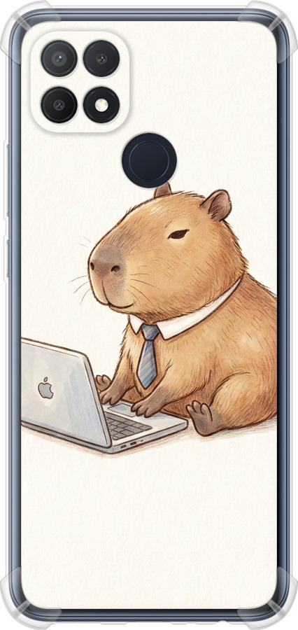 Funny Capybara CEO Working