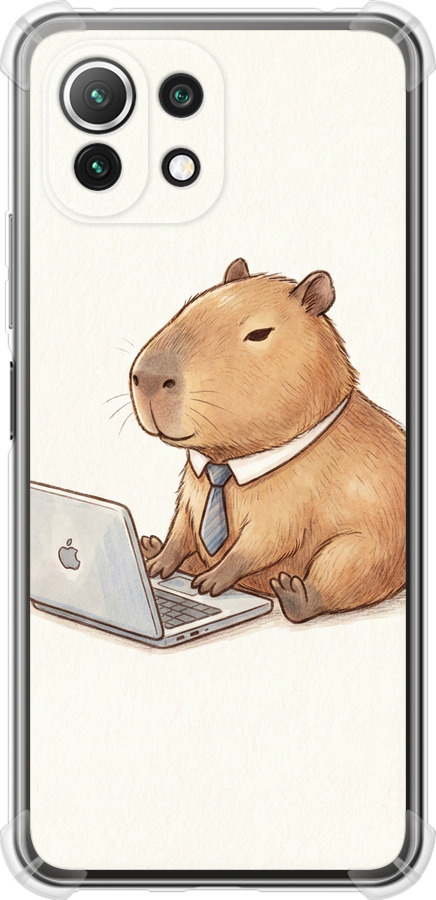 Funny Capybara CEO Working