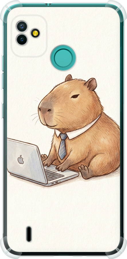 Funny Capybara CEO Working