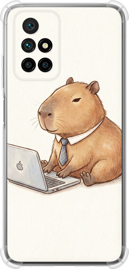 Funny Capybara CEO Working