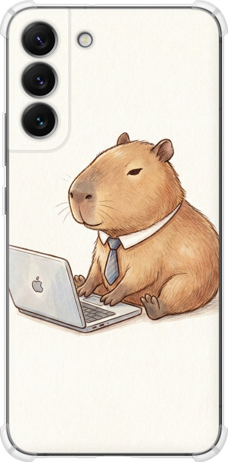 Funny Capybara CEO Working