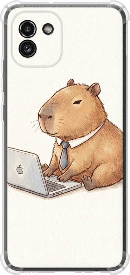 Funny Capybara CEO Working