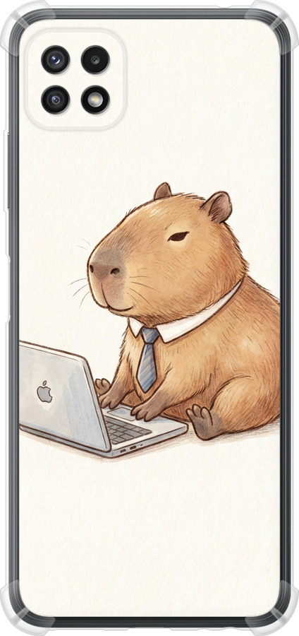 Funny Capybara CEO Working