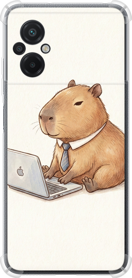 Funny Capybara CEO Working