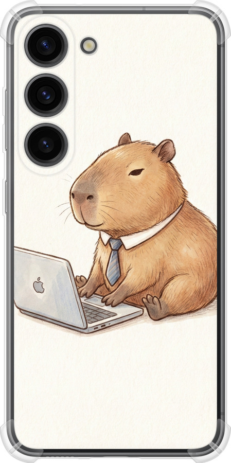 Funny Capybara CEO Working
