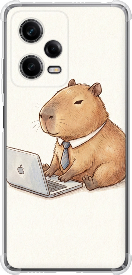 Funny Capybara CEO Working