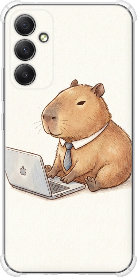 Funny Capybara CEO Working