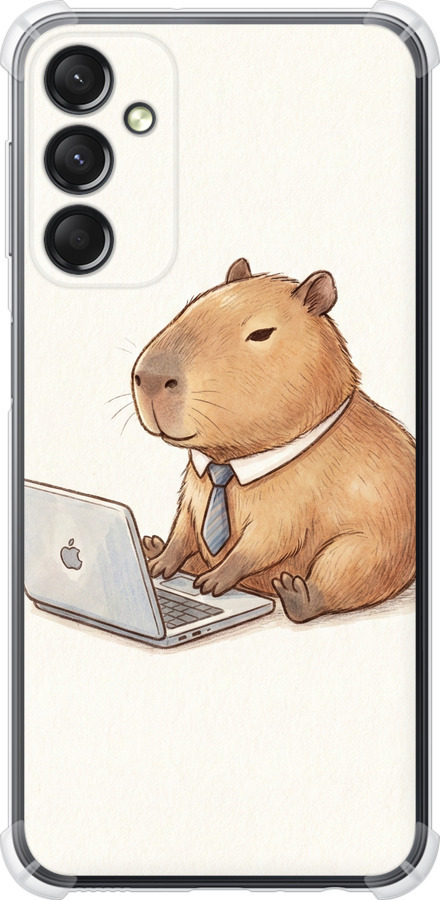 Funny Capybara CEO Working