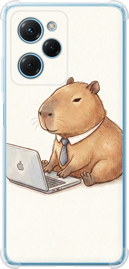 Funny Capybara CEO Working