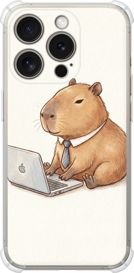 Funny Capybara CEO Working