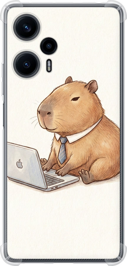 Funny Capybara CEO Working