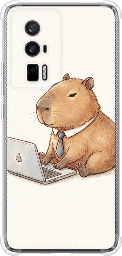 Funny Capybara CEO Working