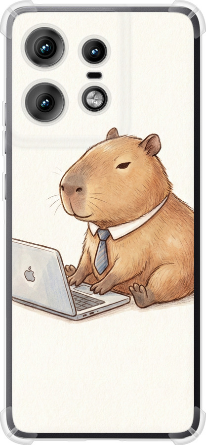 Funny Capybara CEO Working
