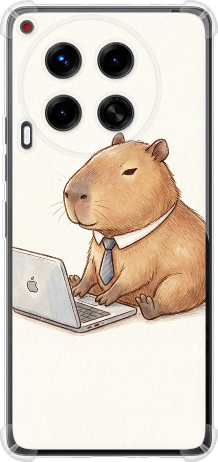 Funny Capybara CEO Working