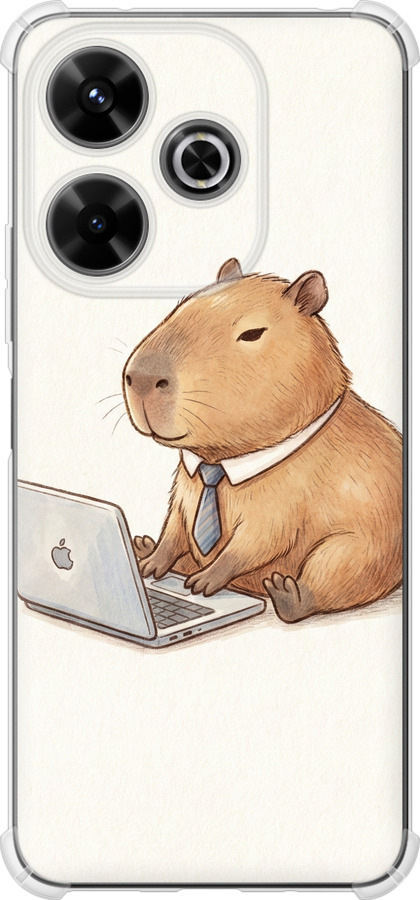 Funny Capybara CEO Working