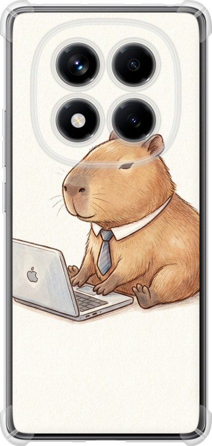 Funny Capybara CEO Working
