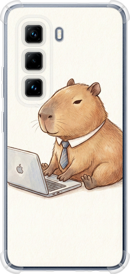 Funny Capybara CEO Working